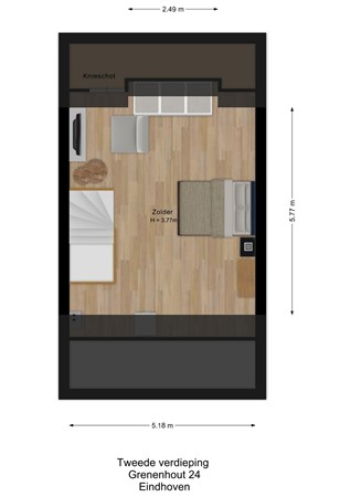 Floorplan - Grenenhout 24, 5621 DB Eindhoven